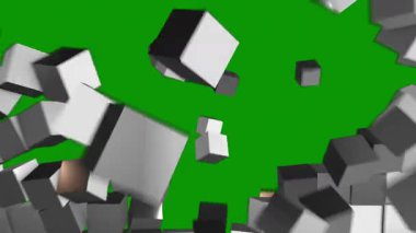 Renkli küplerin soyut arkaplanı