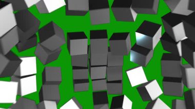 Küpler ile soyut arkaplan