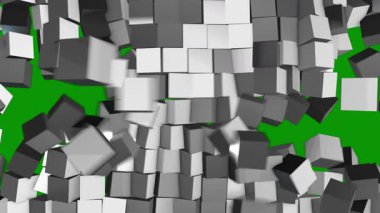 Gelecek ile soyut beyaz iç mekan