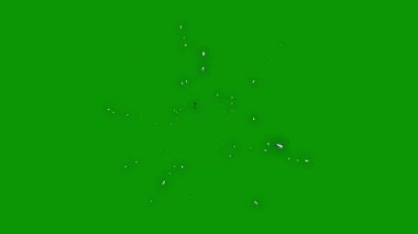 yeşil arkaplan, bir sürü yıldız ve küçük küçük