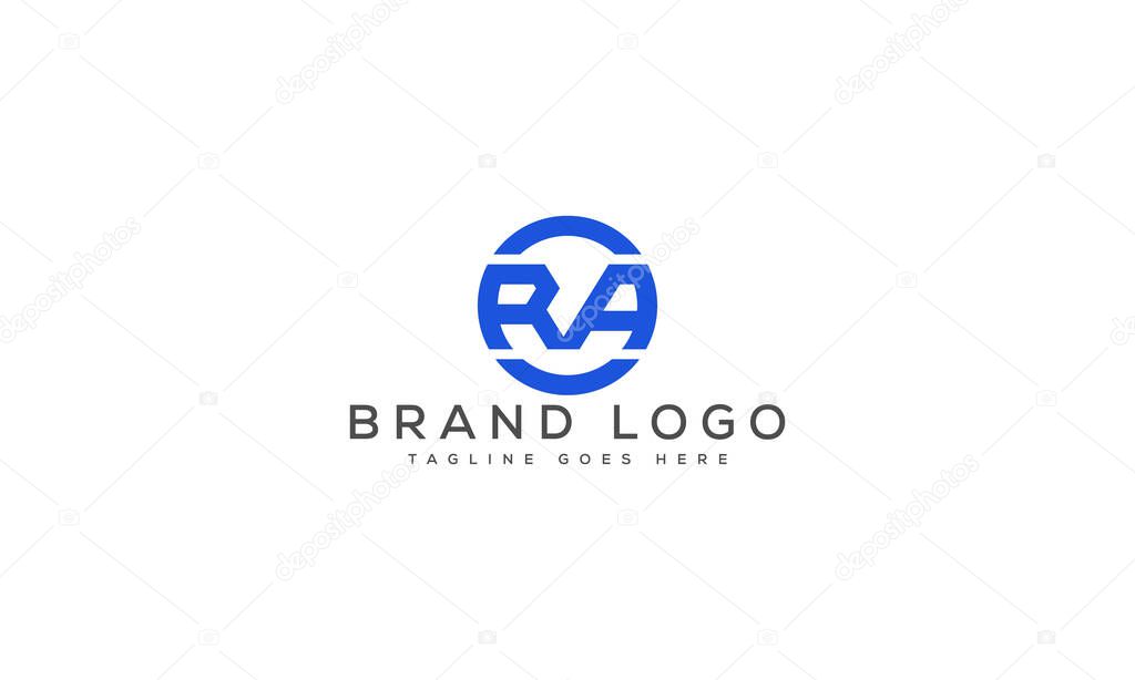 Letter RA logo design vector template design for brand.