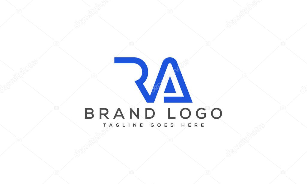 Letter RA logo design vector template design for brand.