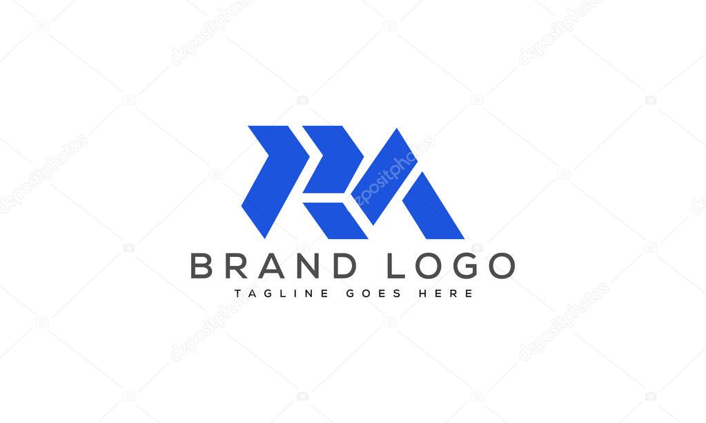 Letter RA logo design vector template design for brand.