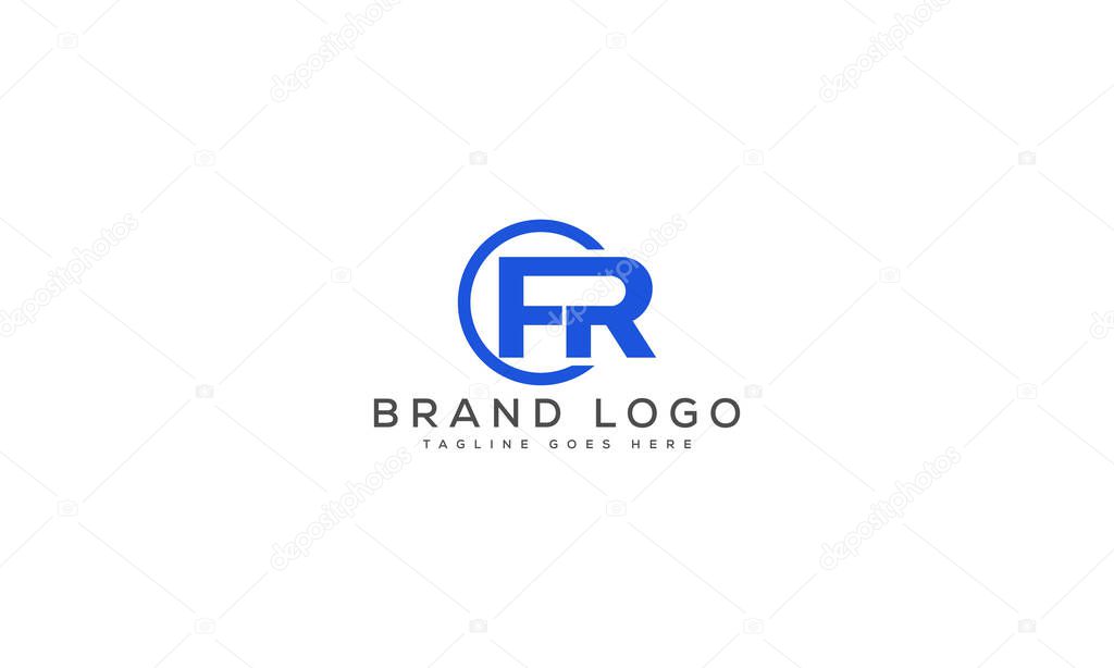 Letter FR logo design vector template design for brand.