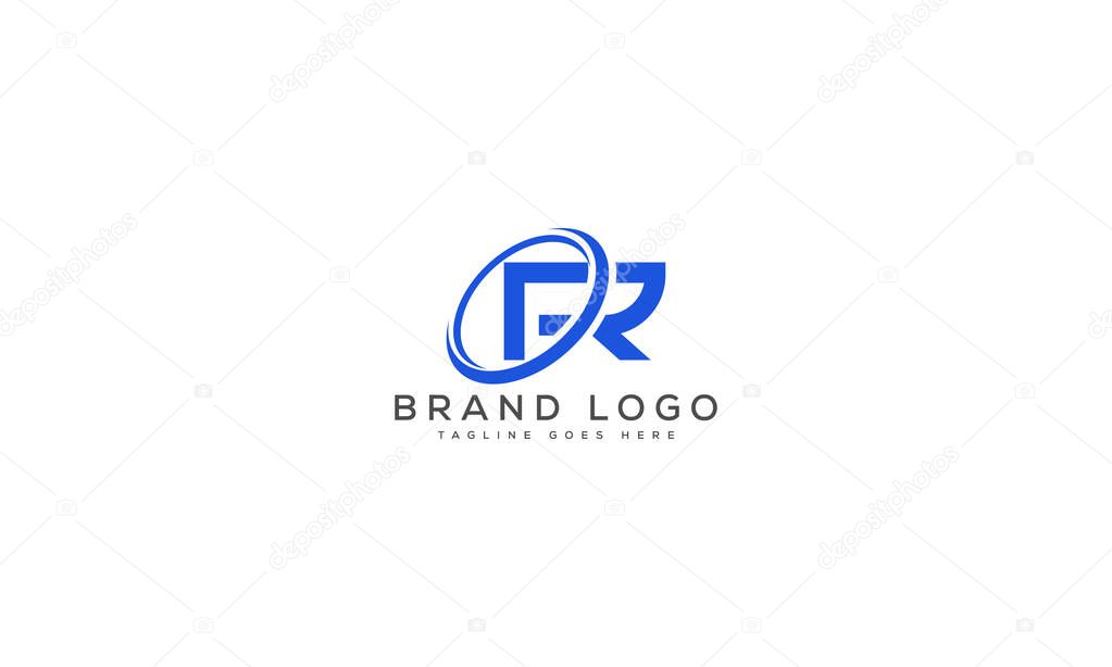 Letter FR logo design vector template design for brand.