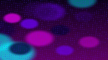 Karanlık Stüdyo Ayarlarındaki Soyut Neon Bokeh Noktaları Işık Modeli