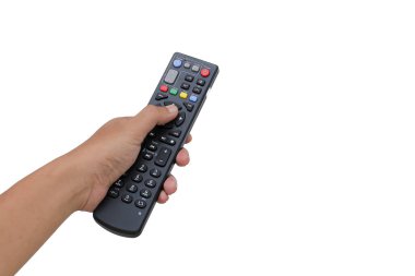 Ev Eğlencesi ve Teknoloji Konsepti için Beyaz Arkaplan 'da Uzaktan Kumanda Uzaktan Kontrolü İzole Edildi