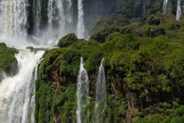 Iguazu Şelalesi Şelale Sistemi, seyahat ilhamı ve eko-turizm tanıtımı için doğal harikalar, yağmur ormanı manzaralı dramatik çağlayan su 