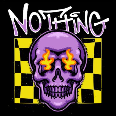 Alevli Gözlü Kurukafa Sokak Giyimi Sanatı