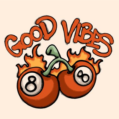 Cherry Eight Balls Şehir Sokakları Tişörtü Tasarımı