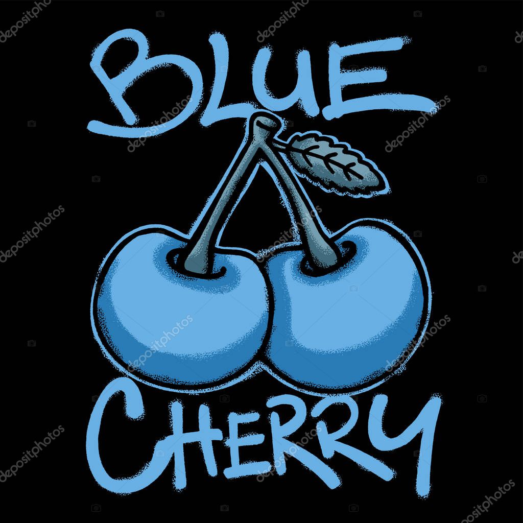 Blue Cherry Urban Streetwear t shirt design