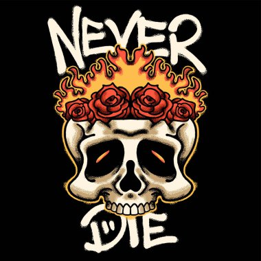 Sokak kıyafetleri için Kurukafa Ateşi ve Güller