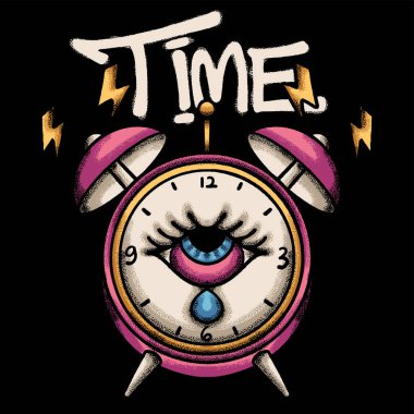 Sokak giyim illüstrasyonu için Gözlü Saat