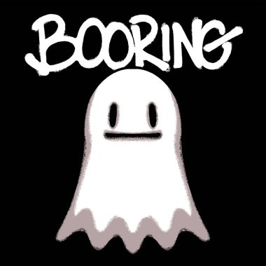 Hayalet Cadılar Bayramı el çizimi tişört çizimi