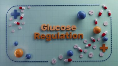 kan şekeri yönetimi, diyabet tedavisi ve kontrol görselleri, glikoz düzenleme yöntemlerinin eğitici illüstrasyonu, insülin kullanımı ve kan şekeri dengesini vurgulayan tıbbi bilgi