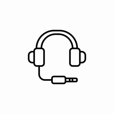 Kulaklıklar Müzik simgesi işareti vektörü