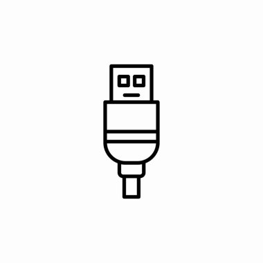 usb soket simgesi işaret vektörü