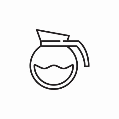 Kahve demliği simgesi simgesi vektörü