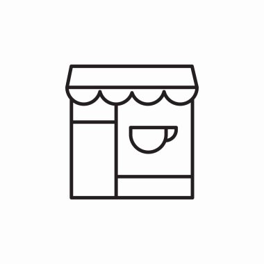 Kahve dükkanı simgesi işareti vektörü