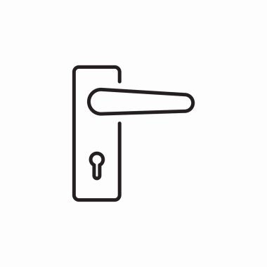 Kapı kolu simge işareti vektörü