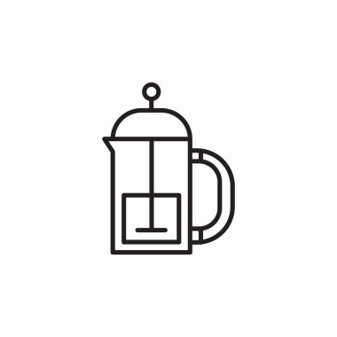 filtre çaydanlığı simgesi işaret vektörü