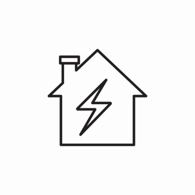 ev elektriği simgesi işareti vektörü