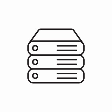 sunucu veri sistemi simgesi işaret vektörü