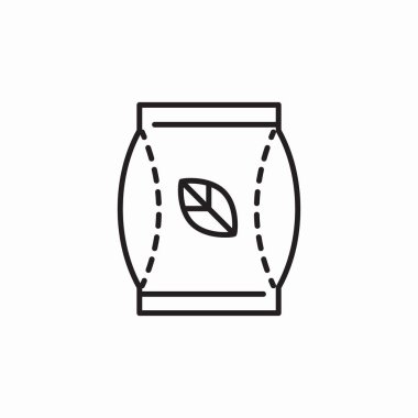 çay paketi simge işareti vektörü bırakır