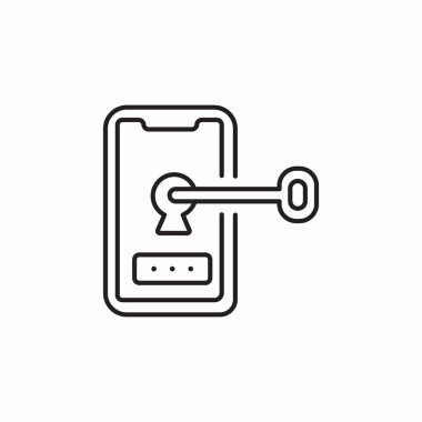 Kapı anahtar simgesi işaret vektörünü aç