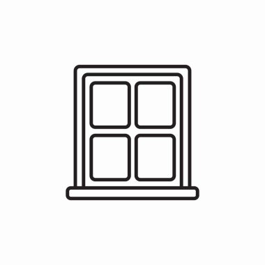 pencere evi simge işareti vektörü