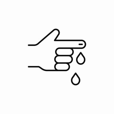 Parmak damlası simge vektöründen kan örneği