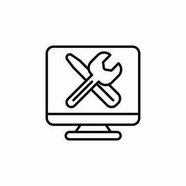 bilgisayar servisi reapir simge işaret vektörü