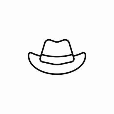 kovboy şapkası simgesi işareti vektörü