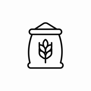tahıl torbası simgesi işareti vektörü