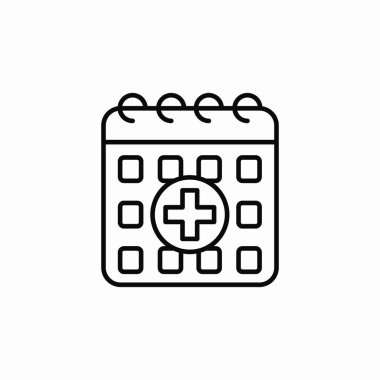 Hastane günü takvim simgesi vektörü