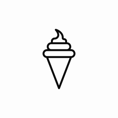 dondurma koni simgesi işaret vektörü