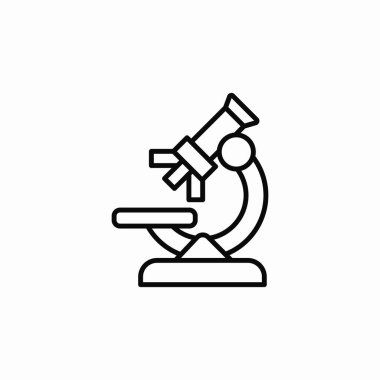 mikroskop biyoloji bilim simgesi işaret vektörü