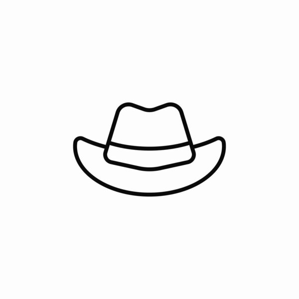 cowboy hat icon sign vector