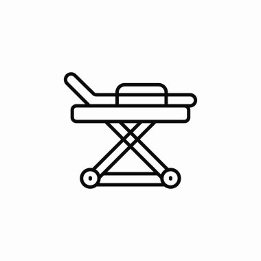 Gergin sedye simge işareti vektörü