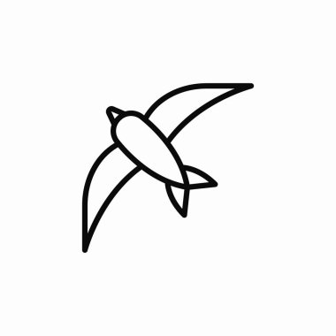 Uçuş simgesi işareti vektörünü yut