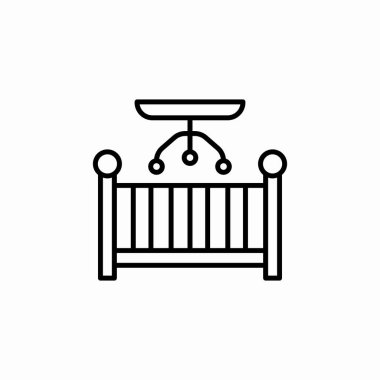 bebek yatağı simge işareti vektörü