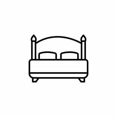 yatak kralı boyut simgesi vektörü