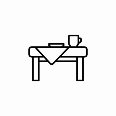 yemek tablosu işaret vektörü