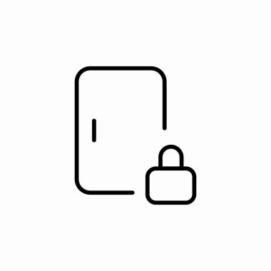 Kapı kilidi simge işareti vektörü