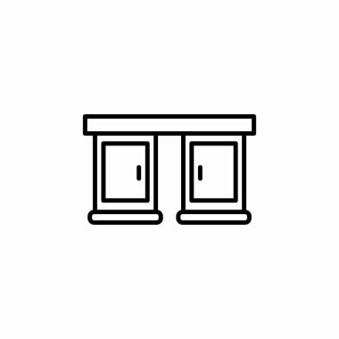 mobilya kabinesi işaret vektörü