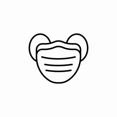 tıbbi maske simgesi işaret vektörü