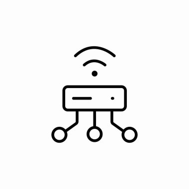 sunucu kablosuz bağlantı simgesi işaret vektörü