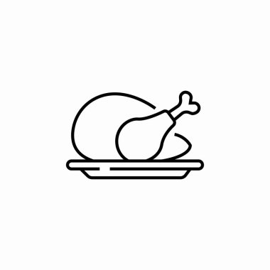tavuk yemeği simgesi vektörü