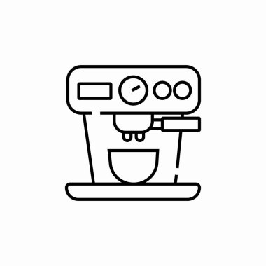 kahve makinesi simgesi işareti vektörü