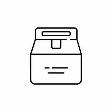 yiyecek dağıtım paketi işaret vektörü